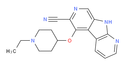 5-[(1-Ethyl-4-piperidinyl)oxy]-9H-pyrrolo[2,3-b:5,4-c′]dipyridine-6-carbonitrile (ACI)