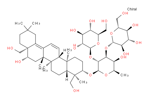 (3β,4α,16β)-16,23,28-Trihydroxyoleana-11,13(18)-dien-3-yl O-β-D-glucopyranosyl-(1→2)-O-[β-D-glucopyranosyl-(1→3)]-6-deoxy-β-D-galactopyranoside (ACI)