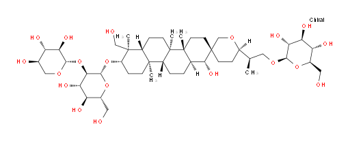 β-D-Glucopyranoside, (1R,2S,4aR,4bR,6′R,6aR,7R,8S,10aR,10bR,12aS)-6′-[(1R)-2-(β-D-glucopyranosyloxy)-1-methylethyl]octadecahydro-1-hydroxy-7-(hydroxymethyl)-4a,4b,7,10a-tetramethylspiro[chrysene-2(1H),3′(4′H)-[2H]pyran]-8-yl 2-O-β-D-xylopyranosyl- (9CI)