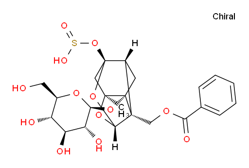 (1aR,2S,3aR,5S,5aR,5bS)-5b-[(Benzoyloxy)methyl]tetrahydro-2-methyl-5-(sulfinooxy)-2,5-methano-1H-3,4-dioxacyclobuta[cd]pentalen-1a(2H)-yl β-D-glucopyranoside (ACI)