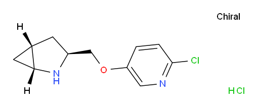 2-Azabicyclo[3.1.0]hexane, 3-[[(6-chloro-3-pyridinyl)oxy]methyl]-, hydrochloride (1:1), (1R,3S,5R)- (ACI)