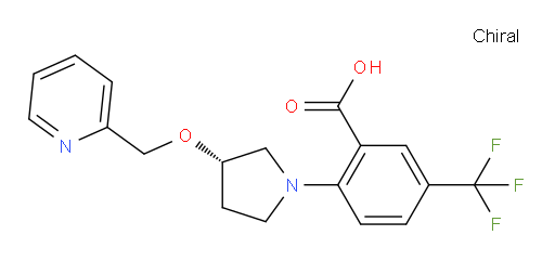 2-[(3S)-3-(2-Pyridinylmethoxy)-1-pyrrolidinyl]-5-(trifluoromethyl)benzoic acid (ACI)