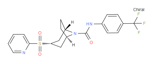 (3-endo)-3-(2-Pyridinylsulfonyl)-N-[4-(trifluoromethyl)phenyl]-8-azabicyclo[3.2.1]octane-8-carboxamide (ACI)