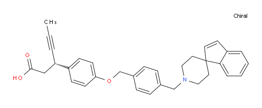 (βS)-β-1-Propyn-1-yl-4-[[4-(spiro[1H-indene-1,4′-piperidin]-1′-ylmethyl)phenyl]methoxy]benzenepropanoic acid (ACI)