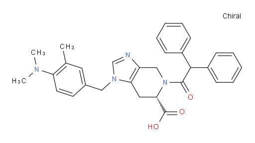 (6S)-1-[[4-(Dimethylamino)-3-methylphenyl]methyl]-5-(2,2-diphenylacetyl)-4,5,6,7-tetrahydro-1H-imidazo[4,5-c]pyridine-6-carboxylic acid (ACI)