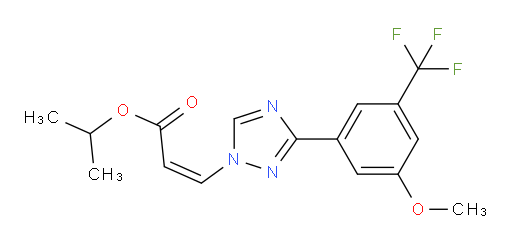 1-Methylethyl (2Z)-3-[3-[3-methoxy-5-(trifluoromethyl)phenyl]-1H-1,2,4-triazol-1-yl]-2-propenoate (ACI)