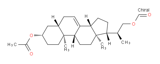 Pregn-7-ene-3,21-diol, 20-methyl-, 3-acetate 21-formate, (3β,5α,20S)- (ACI)