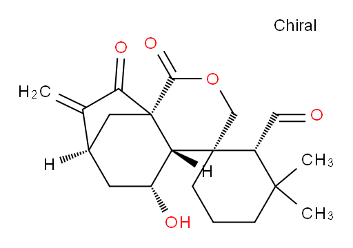 (1R,2R,4′aS,5′R,7′S,9′aS)-Hexahydro-5′-hydroxy-3,3-dimethyl-8′-methylene-1′,9′-dioxospiro[cyclohexane-1,4′(3′H)-[1H-7,9a]methanocyclohepta[c]pyran]-2-carboxaldehyde (ACI)