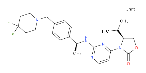 (4S)-3-[2-[[(1S)-1-[4-[(4,4-Difluoro-1-piperidinyl)methyl]phenyl]ethyl]amino]-4-pyrimidinyl]-4-(1-methylethyl)-2-oxazolidinone (ACI)