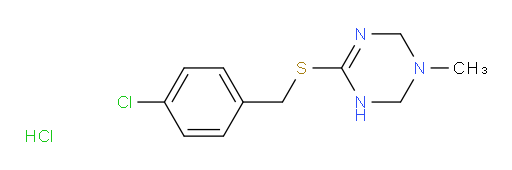 1,3,5-Triazine, 4-[[(4-chlorophenyl)methyl]thio]-1,2,3,6-tetrahydro-1-methyl-, hydrochloride (1:1) (ACI)