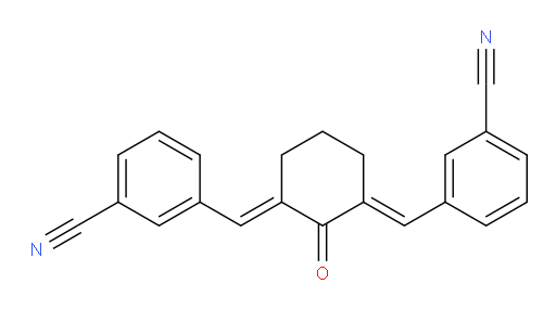 Benzonitrile, 3,3′-[[(1E,3E)-2-oxo-1,3-cyclohexanediylidene]dimethylidyne]bis- (ACI)