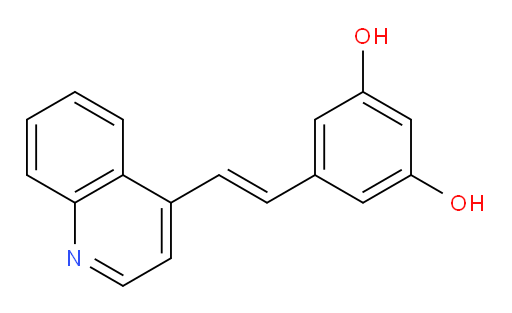 5-[(1E)-2-(4-Quinolinyl)ethenyl]-1,3-benzenediol (ACI)