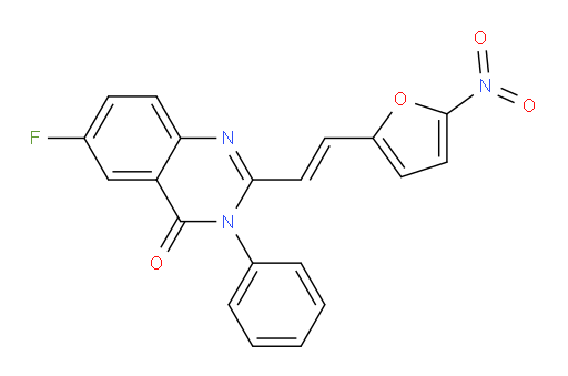 6-Fluoro-2-[(1E)-2-(5-nitro-2-furanyl)ethenyl]-3-phenyl-4(3H)-quinazolinone (ACI)