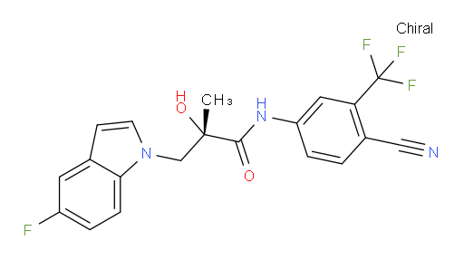 (αS)-N-[4-Cyano-3-(trifluoromethyl)phenyl]-5-fluoro-α-hydroxy-α-methyl-1H-indole-1-propanamide (ACI)