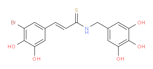 (2E)-3-(3-Bromo-4,5-dihydroxyphenyl)-N-[(3,4,5-trihydroxyphenyl)methyl]-2-propenethioamide (ACI)
