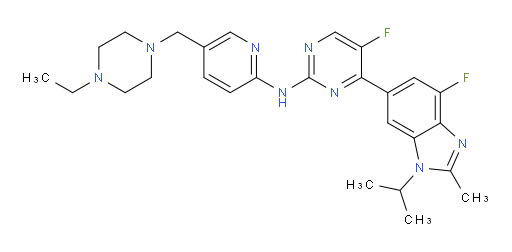 N-(5-((4-ethylpiperazin-1-yl)methyl)pyridin-2-yl)-5-fluoro-4-(4-fluoro-1-isopropyl-2-methyl-1H-benzo[d]imidazol-6-yl)pyrimidin-2-amine