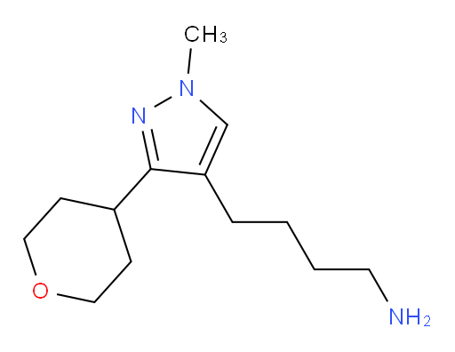 4-[1-methyl-3-(oxan-4-yl)-1H-pyrazol-4-yl]butan-1-amine