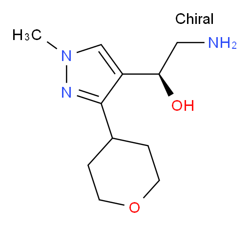(1S)-2-amino-1-[1-methyl-3-(oxan-4-yl)-1H-pyrazol-4-yl]ethan-1-ol