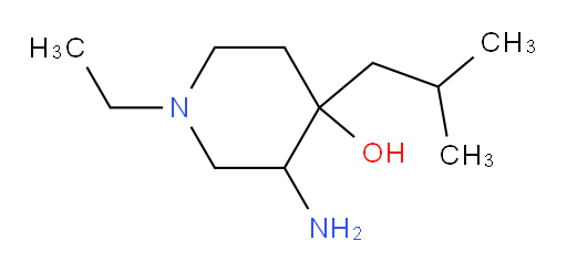 3-amino-1-ethyl-4-(2-methylpropyl)piperidin-4-ol