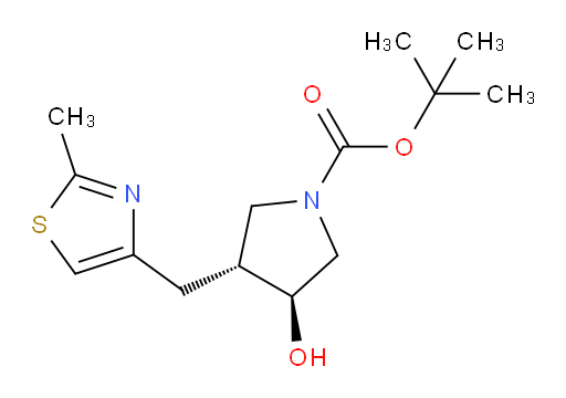 rac-tert-butyl (3R,4S)-3-hydroxy-4-[(2-methyl-1,3-thiazol-4-yl)methyl]pyrrolidine-1-carboxylate