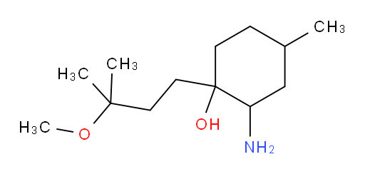 2-amino-1-(3-methoxy-3-methylbutyl)-4-methylcyclohexan-1-ol