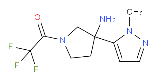 1-[3-amino-3-(1-methyl-1H-pyrazol-5-yl)pyrrolidin-1-yl]-2,2,2-trifluoroethan-1-one