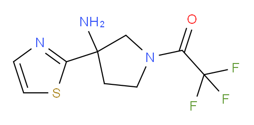 1-[3-amino-3-(1,3-thiazol-2-yl)pyrrolidin-1-yl]-2,2,2-trifluoroethan-1-one