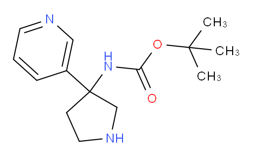 tert-butyl N-[3-(pyridin-3-yl)pyrrolidin-3-yl]carbamate