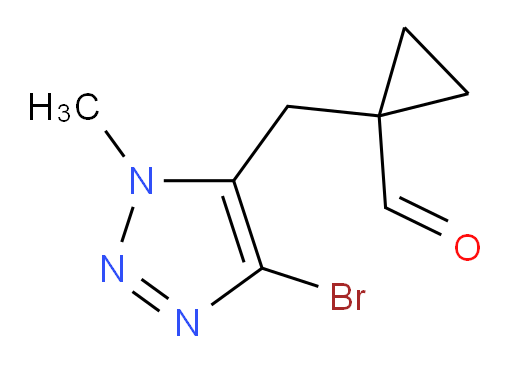 1-[(4-bromo-1-methyl-1H-1,2,3-triazol-5-yl)methyl]cyclopropane-1-carbaldehyde
