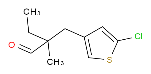 2-[(5-chlorothiophen-3-yl)methyl]-2-methylbutanal