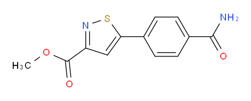 methyl 5-(4-carbamoylphenyl)-1,2-thiazole-3-carboxylate