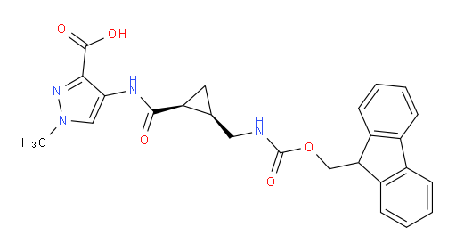 rac-4-[(1R,2S)-2-[({[(9H-fluoren-9-yl)methoxy]carbonyl}amino)methyl]cyclopropaneamido]-1-methyl-1H-pyrazole-3-carboxylic acid