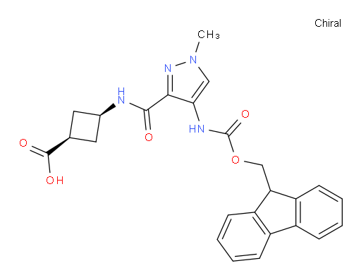 (1s,3s)-3-[4-({[(9H-fluoren-9-yl)methoxy]carbonyl}amino)-1-methyl-1H-pyrazole-3-amido]cyclobutane-1-carboxylic acid