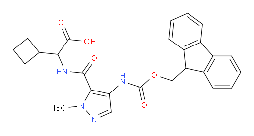 2-cyclobutyl-2-{[4-({[(9H-fluoren-9-yl)methoxy]carbonyl}amino)-1-methyl-1H-pyrazol-5-yl]formamido}acetic acid