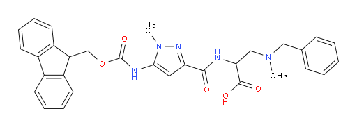 3-[benzyl(methyl)amino]-2-{[5-({[(9H-fluoren-9-yl)methoxy]carbonyl}amino)-1-methyl-1H-pyrazol-3-yl]formamido}propanoic acid