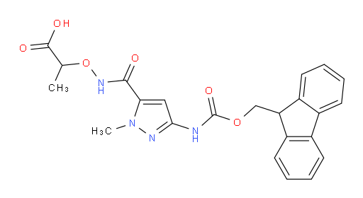 2-({[3-({[(9H-fluoren-9-yl)methoxy]carbonyl}amino)-1-methyl-1H-pyrazol-5-yl]formamido}oxy)propanoic acid