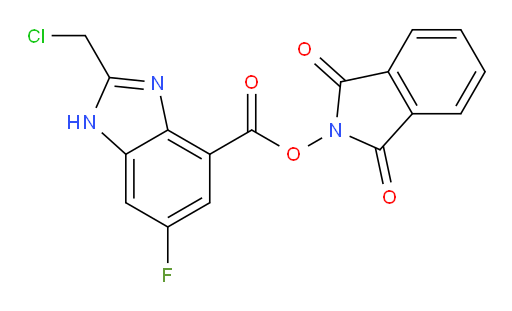 1,3-dioxo-2,3-dihydro-1H-isoindol-2-yl 2-(chloromethyl)-6-fluoro-1H-1,3-benzodiazole-4-carboxylate