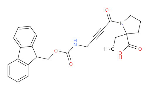 2-ethyl-1-[4-({[(9H-fluoren-9-yl)methoxy]carbonyl}amino)but-2-ynoyl]pyrrolidine-2-carboxylic acid