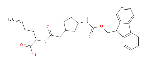 2-{2-[3-({[(9H-fluoren-9-yl)methoxy]carbonyl}amino)cyclopentyl]acetamido}hex-5-enoic acid