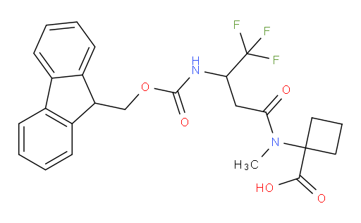 1-[3-({[(9H-fluoren-9-yl)methoxy]carbonyl}amino)-4,4,4-trifluoro-N-methylbutanamido]cyclobutane-1-carboxylic acid
