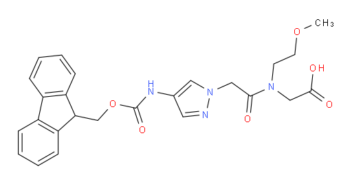 2-{2-[4-({[(9H-fluoren-9-yl)methoxy]carbonyl}amino)-1H-pyrazol-1-yl]-N-(2-methoxyethyl)acetamido}acetic acid