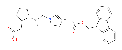 2-(1-{2-[4-({[(9H-fluoren-9-yl)methoxy]carbonyl}amino)-1H-pyrazol-1-yl]acetyl}pyrrolidin-2-yl)acetic acid