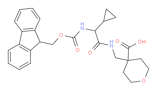 4-{[2-cyclopropyl-2-({[(9H-fluoren-9-yl)methoxy]carbonyl}amino)acetamido]methyl}oxane-4-carboxylic acid