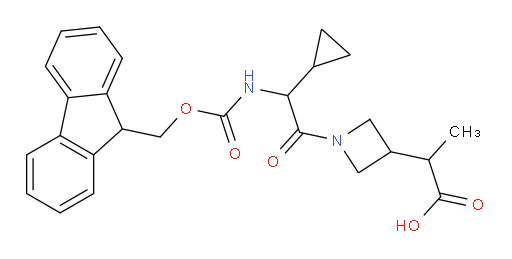 2-{1-[2-cyclopropyl-2-({[(9H-fluoren-9-yl)methoxy]carbonyl}amino)acetyl]azetidin-3-yl}propanoic acid