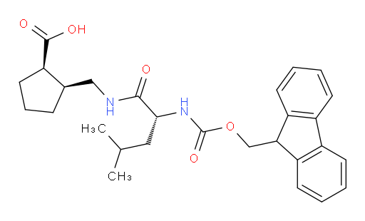 (1RS,2SR)-2-{[(2R)-2-({[(9H-fluoren-9-yl)methoxy]carbonyl}amino)-4-methylpentanamido]methyl}cyclopentane-1-carboxylic acid