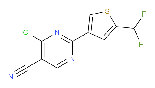 4-chloro-2-[5-(difluoromethyl)thiophen-3-yl]pyrimidine-5-carbonitrile