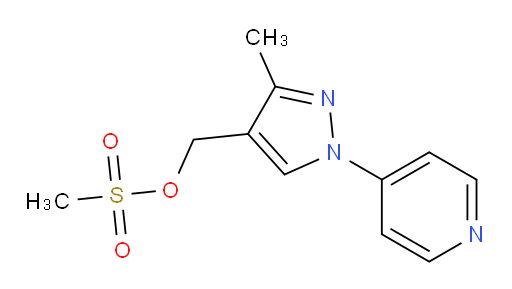 [3-methyl-1-(pyridin-4-yl)-1H-pyrazol-4-yl]methyl methanesulfonate