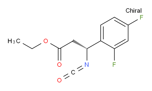 ethyl (3R)-3-(2,4-difluorophenyl)-3-isocyanatopropanoate
