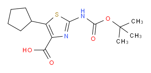 2-{[(tert-butoxy)carbonyl]amino}-5-cyclopentyl-1,3-thiazole-4-carboxylic acid