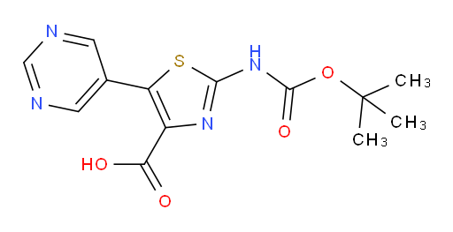 2-{[(tert-butoxy)carbonyl]amino}-5-(pyrimidin-5-yl)-1,3-thiazole-4-carboxylic acid
